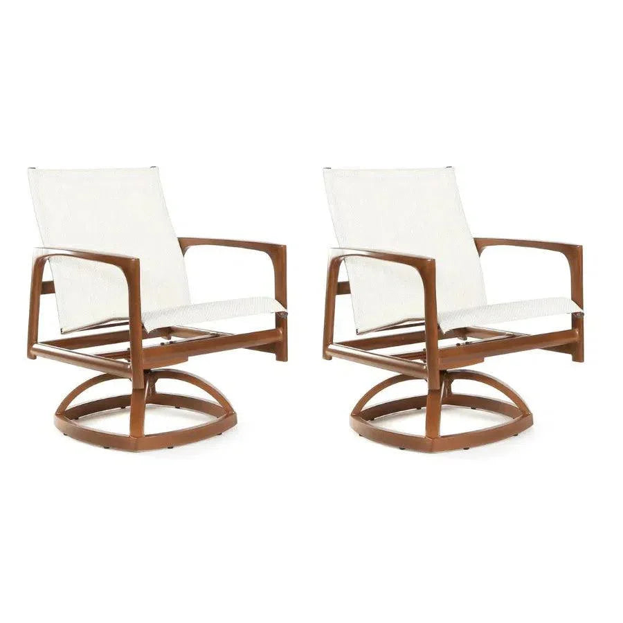 Castelle Castelle Berkeley Sling Swivel Rocker Dining Chair