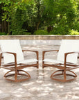Castelle Castelle Berkeley Sling Swivel Rocker Dining Chair