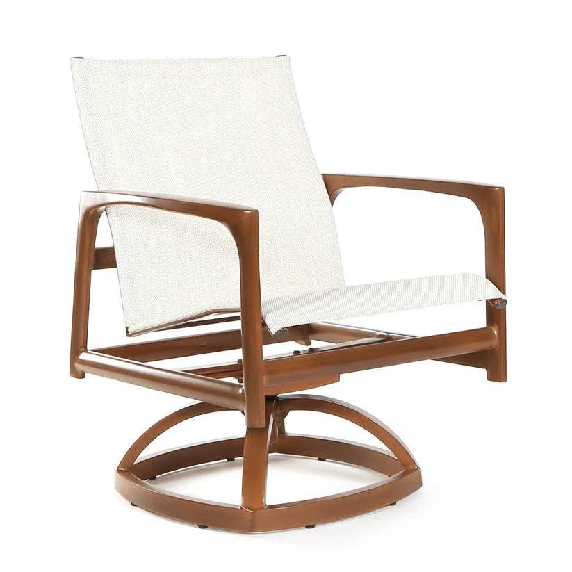 Castelle Castelle Berkeley Sling Swivel Rocker Dining Chair