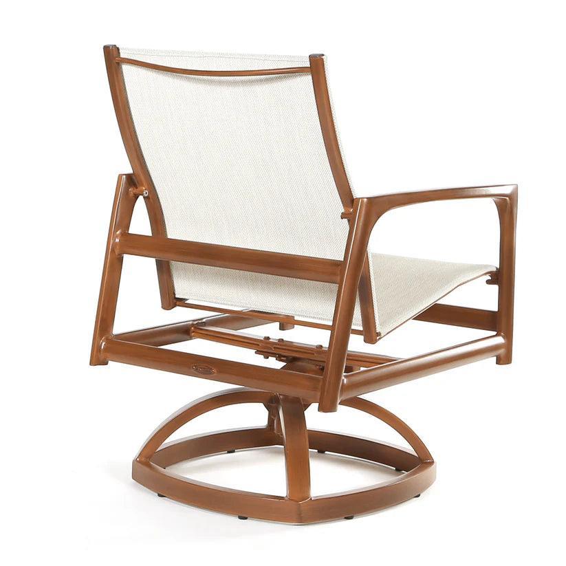 Castelle Castelle Berkeley Sling Swivel Rocker Dining Chair