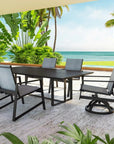 Castelle Castelle Prism Sling Swivel Rocking Dining Chair