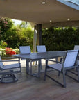 Castelle Castelle Prism Sling Swivel Rocking Dining Chair