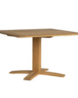 Lloyd Flanders Alpine Teak Wooden Pedestal Outdoor Dining Table