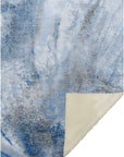 Watercolors Navy Washable Indoor-Outdoor Rug