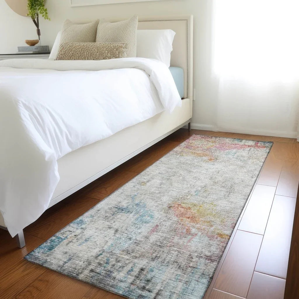 LOOMLAN Rugs Celera Teal Washable Indoor-Outdoor Rug