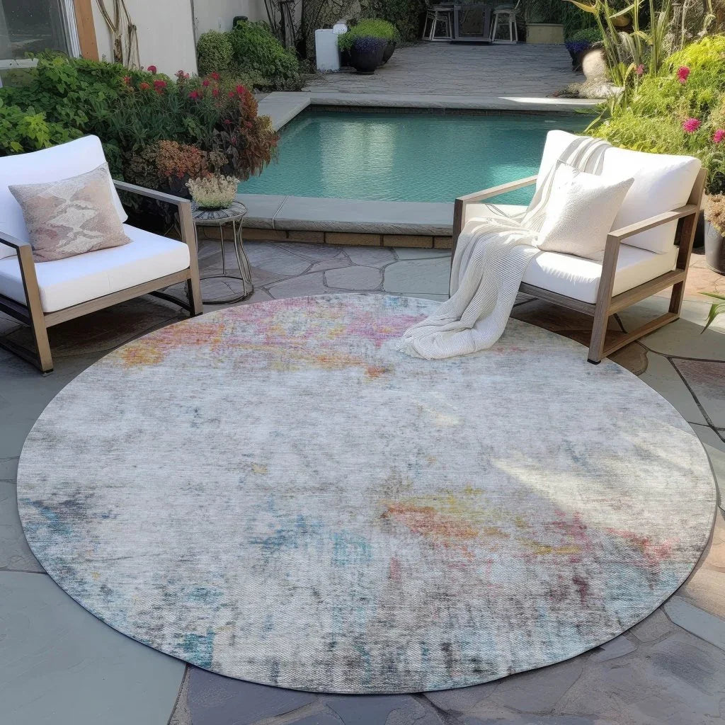 LOOMLAN Rugs Celera Teal Washable Indoor-Outdoor Rug