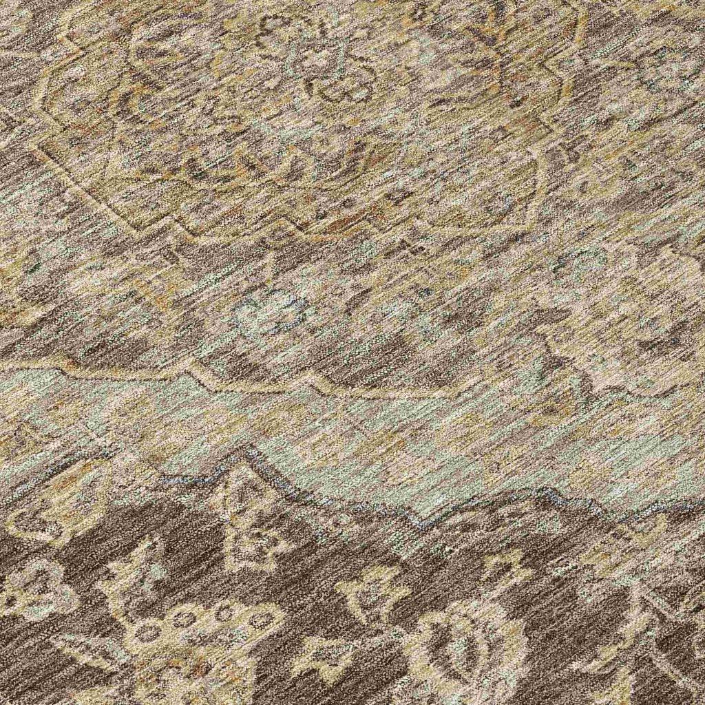 LOOMLAN Rugs Celia Brown Washable Indoor-Outdoor Rug