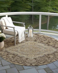 LOOMLAN Rugs Celia Brown Washable Indoor-Outdoor Rug