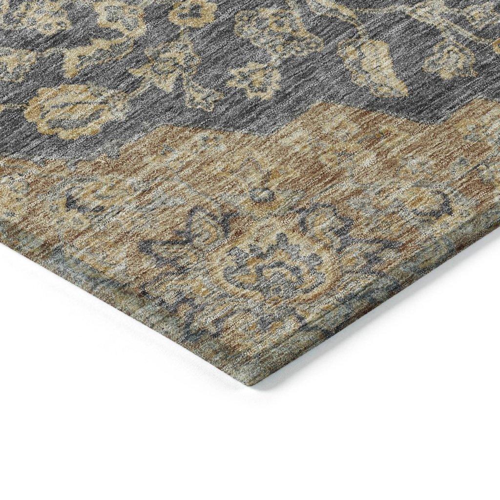 LOOMLAN Rugs Celia Gray Washable Indoor-Outdoor Rug
