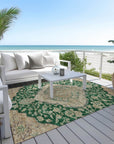 LOOMLAN Rugs Celia Green Washable Indoor-Outdoor Rug
