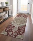LOOMLAN Rugs Celia Red Washable Indoor-Outdoor Rug