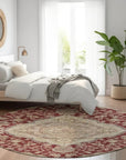 LOOMLAN Rugs Celia Red Washable Indoor-Outdoor Rug