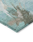 LOOMLAN Rugs Celuve Teal Washable Indoor-Outdoor Rug