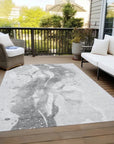 Serenza Gray Washable Indoor - Outdoor Rug - LOOMLAN - LOOMLAN Rugs - Outdoor Rugs