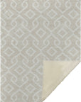 Offset Stripes Beige Washable Indoor-Outdoor Rug
