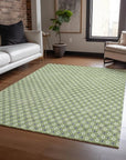 LOOMLAN Rugs Chantelle Green Washable Indoor-Outdoor Rug