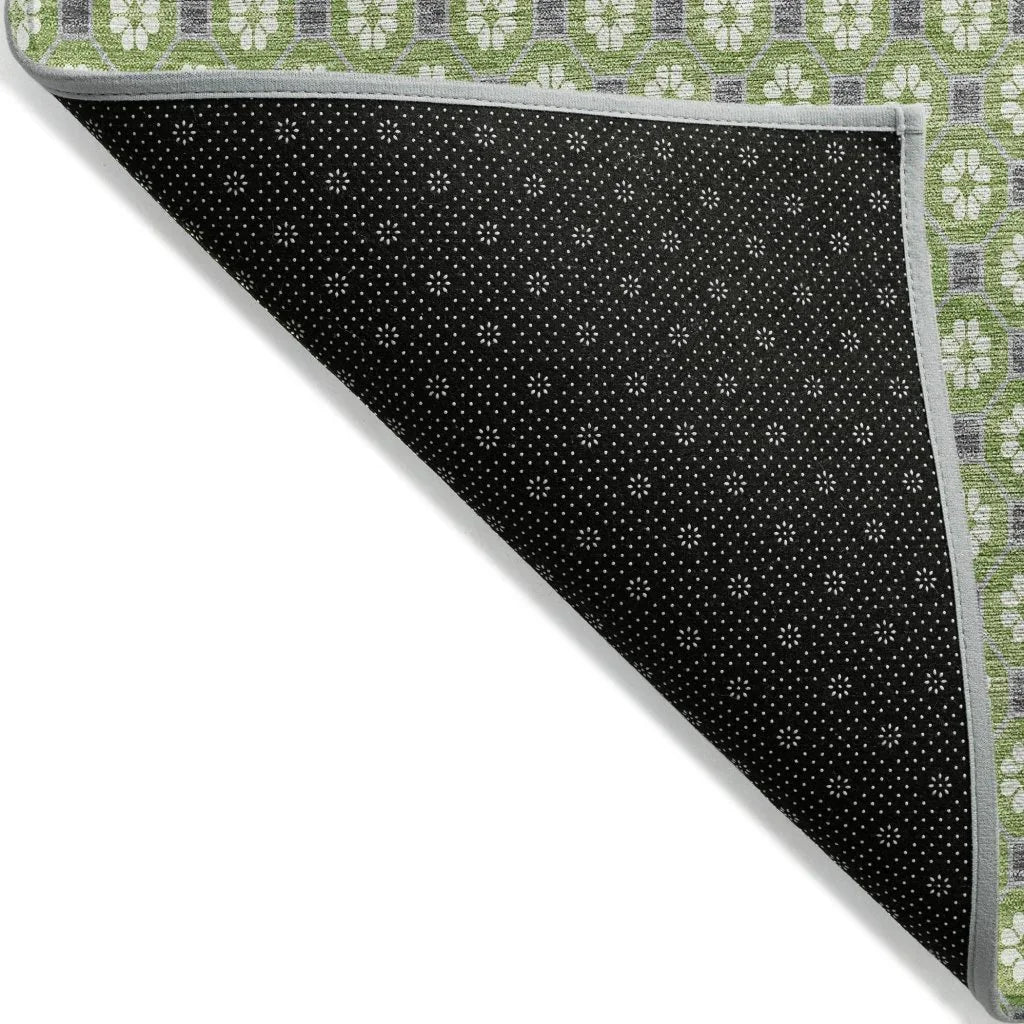LOOMLAN Rugs Chantelle Green Washable Indoor-Outdoor Rug