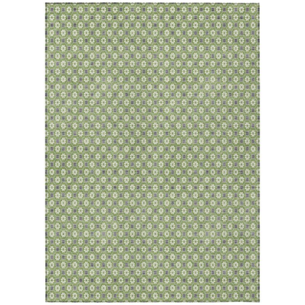 LOOMLAN Rugs Chantelle Green Washable Indoor-Outdoor Rug