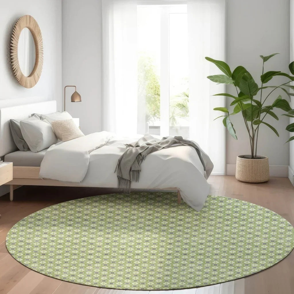 LOOMLAN Rugs Chantelle Green Washable Indoor-Outdoor Rug
