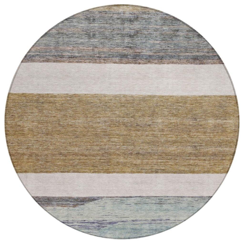 LOOMLAN Rugs Chantissa Brown Washable Indoor-Outdoor Rug