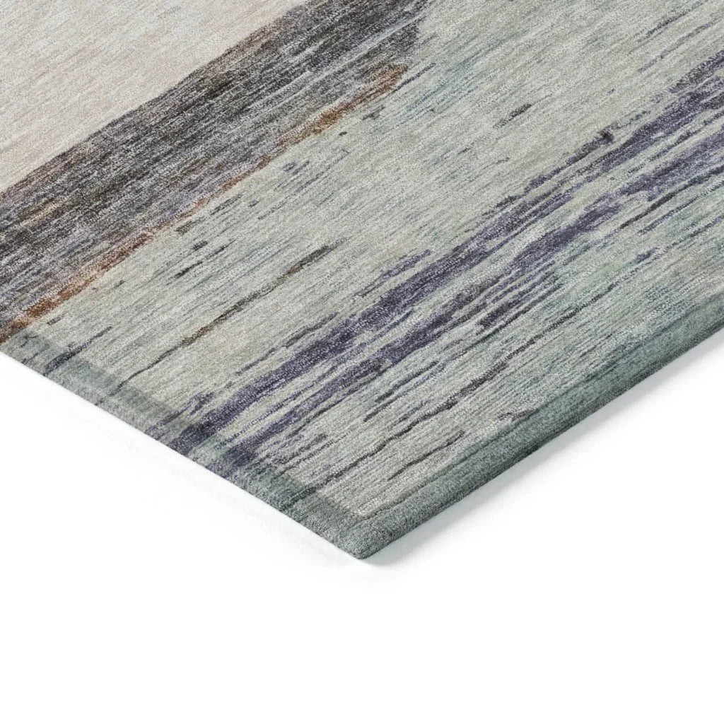 LOOMLAN Rugs Chantissa Brown Washable Indoor-Outdoor Rug