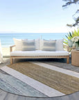 LOOMLAN Rugs Chantissa Brown Washable Indoor-Outdoor Rug