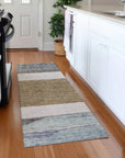 LOOMLAN Rugs Chantissa Brown Washable Indoor-Outdoor Rug