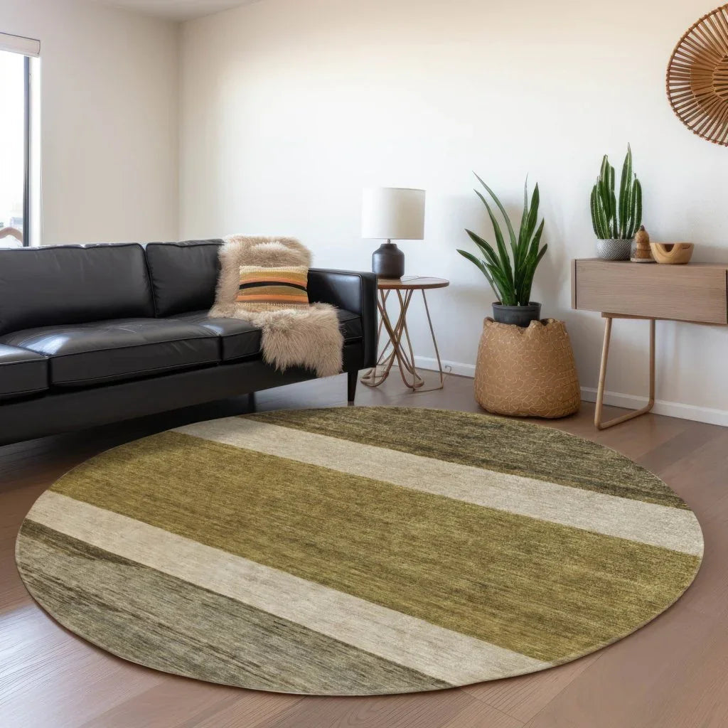 LOOMLAN Rugs Chantissa Coffee Washable Indoor-Outdoor Rug