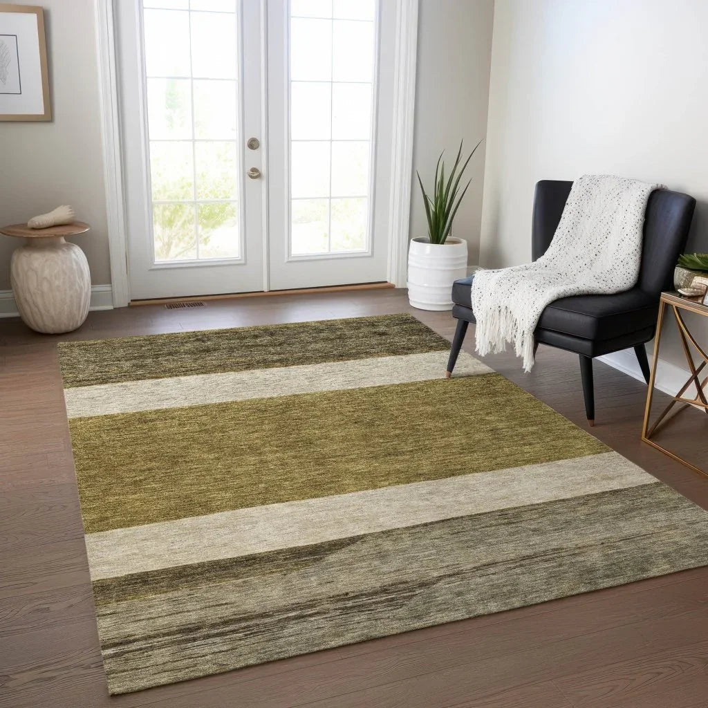 LOOMLAN Rugs Chantissa Coffee Washable Indoor-Outdoor Rug