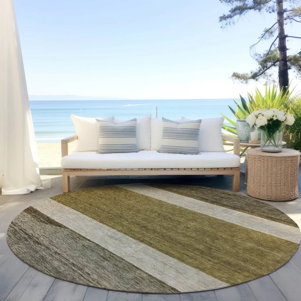 LOOMLAN Rugs Chantissa Coffee Washable Indoor-Outdoor Rug