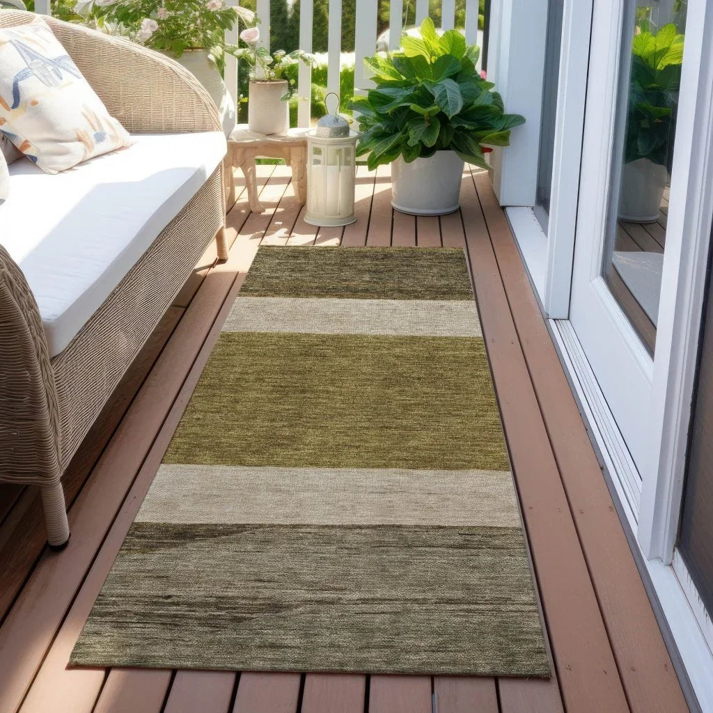 LOOMLAN Rugs Chantissa Coffee Washable Indoor-Outdoor Rug