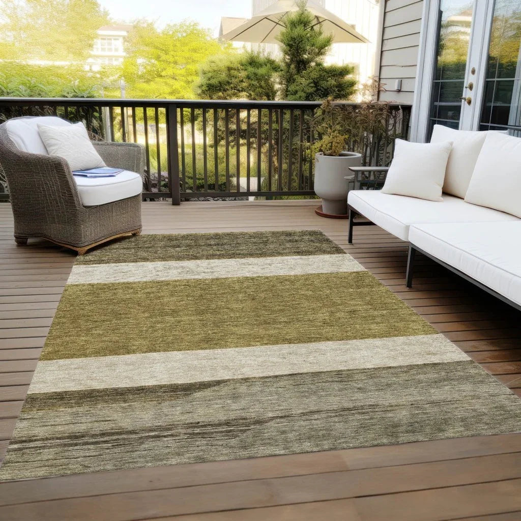 LOOMLAN Rugs Chantissa Coffee Washable Indoor-Outdoor Rug