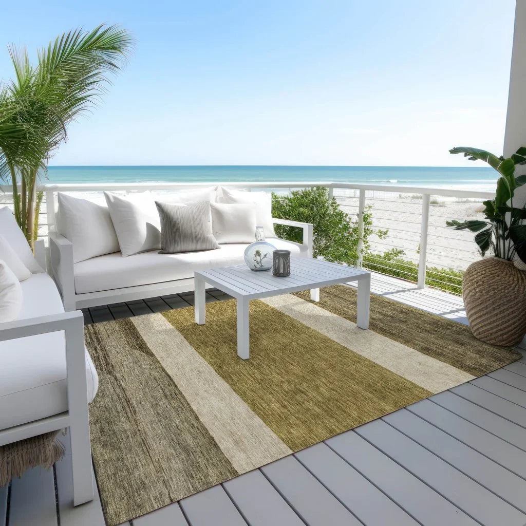 LOOMLAN Rugs Chantissa Coffee Washable Indoor-Outdoor Rug