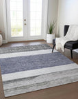 LOOMLAN Rugs Chantissa Denim Washable Indoor-Outdoor Rug