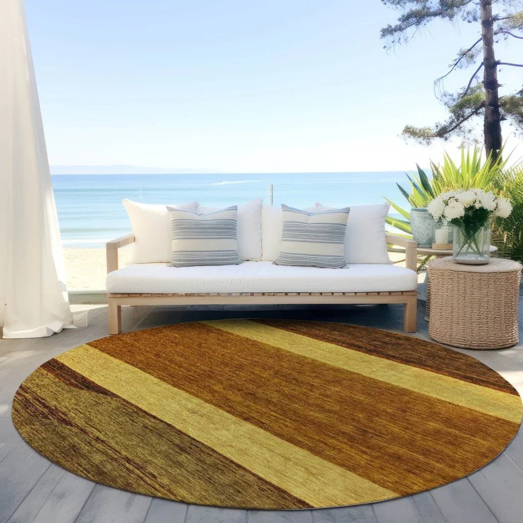 LOOMLAN Rugs Chantissa Orange Washable Indoor-Outdoor Rug