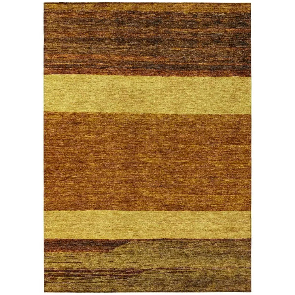 LOOMLAN Rugs Chantissa Orange Washable Indoor-Outdoor Rug
