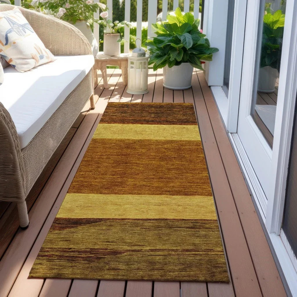 LOOMLAN Rugs Chantissa Orange Washable Indoor-Outdoor Rug