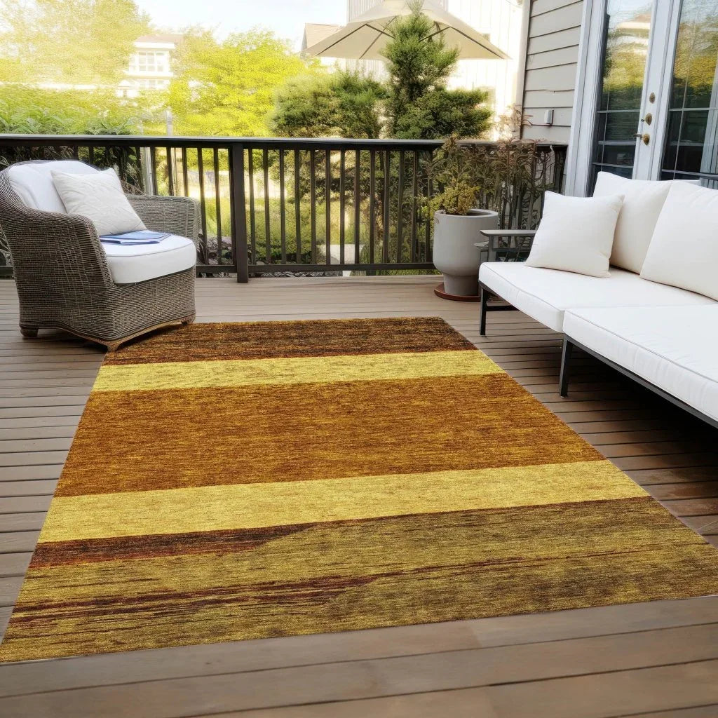 LOOMLAN Rugs Chantissa Orange Washable Indoor-Outdoor Rug