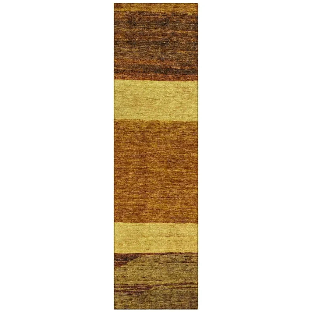 LOOMLAN Rugs Chantissa Orange Washable Indoor-Outdoor Rug