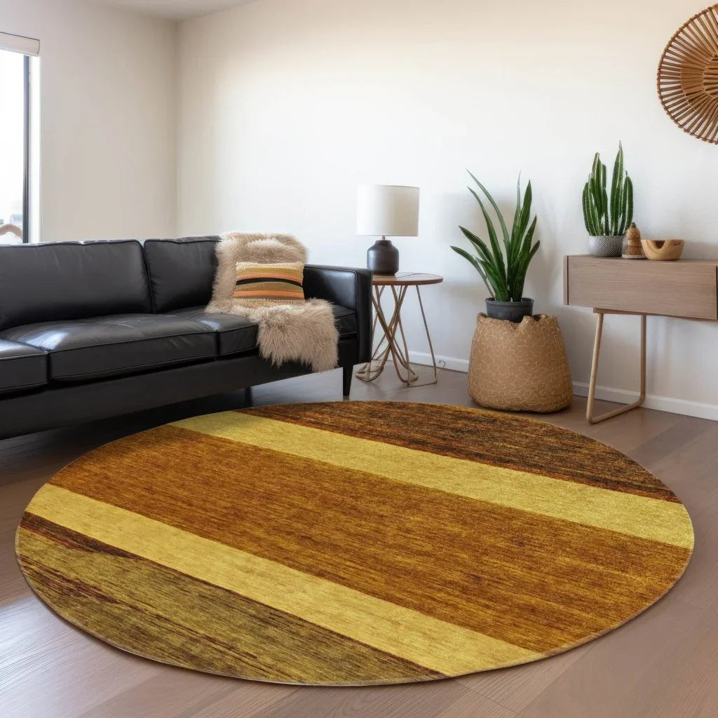 LOOMLAN Rugs Chantissa Orange Washable Indoor-Outdoor Rug