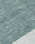 LOOMLAN Rugs Chantissa Teal Washable Indoor-Outdoor Rug