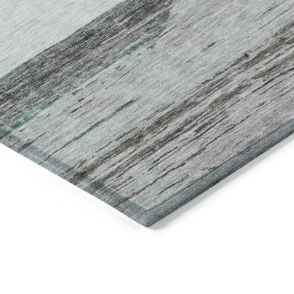 LOOMLAN Rugs Chantissa Teal Washable Indoor-Outdoor Rug