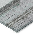 LOOMLAN Rugs Chantissa Teal Washable Indoor-Outdoor Rug
