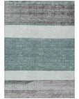 LOOMLAN Rugs Chantissa Teal Washable Indoor-Outdoor Rug