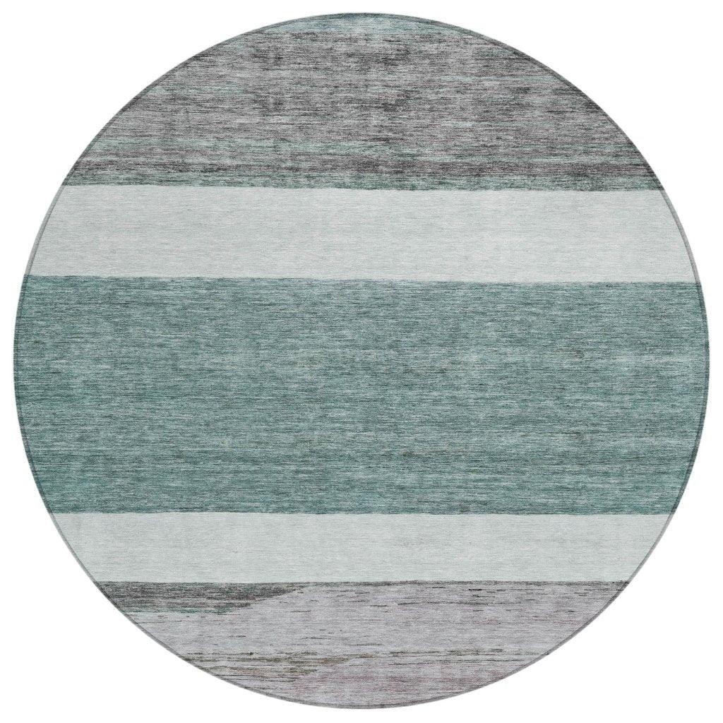 LOOMLAN Rugs Chantissa Teal Washable Indoor-Outdoor Rug