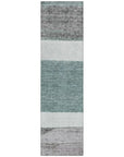 LOOMLAN Rugs Chantissa Teal Washable Indoor-Outdoor Rug