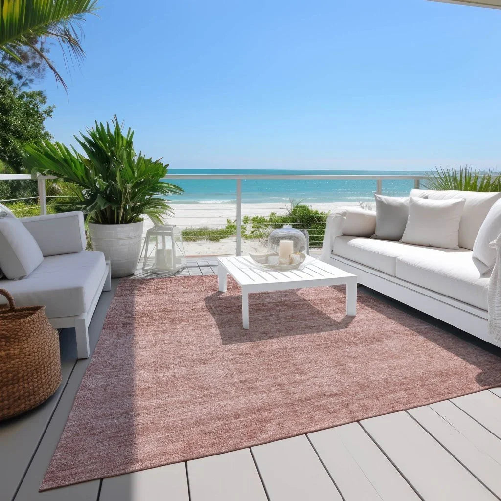 LOOMLAN Rugs Charix Pink Washable Indoor-Outdoor Rug
