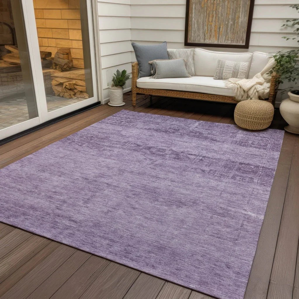 LOOMLAN Rugs Charix Purple Washable Indoor-Outdoor Rug
