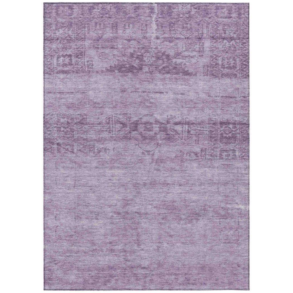LOOMLAN Rugs Charix Purple Washable Indoor-Outdoor Rug