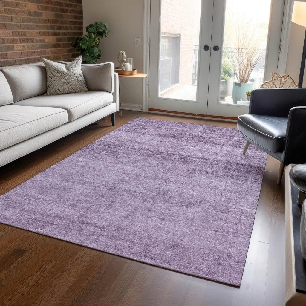 LOOMLAN Rugs Charix Purple Washable Indoor-Outdoor Rug